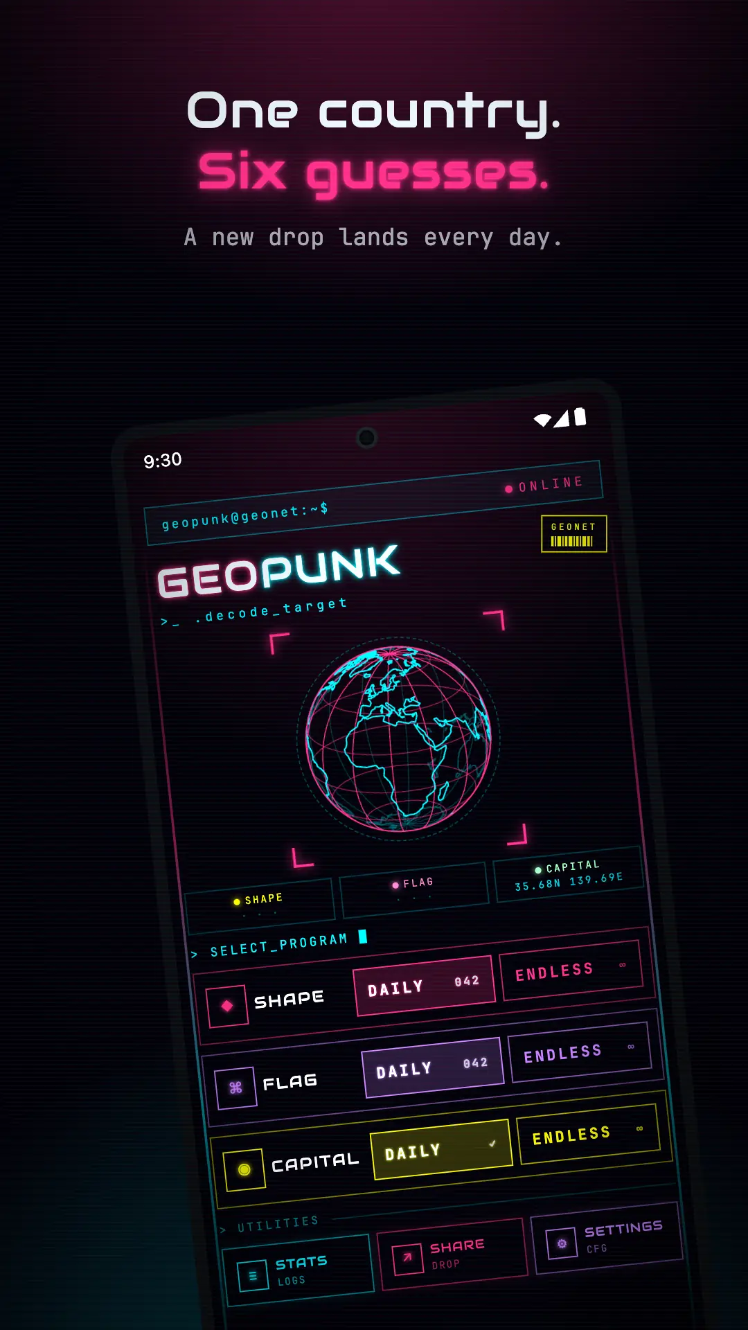Geopunk home screen